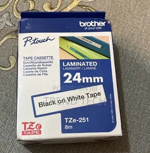 Brother TZe-251 Label Tape 24mm Black on White