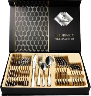 24-Piece Polished Stainless Steel Cutlery Set