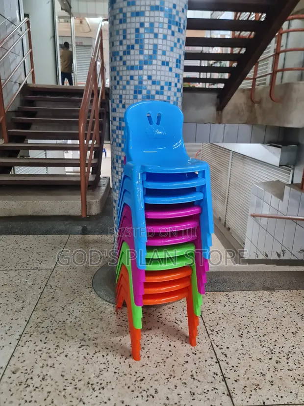 10pcs Plastic Kids Chairs - All Colors - 1