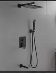 Brimix Concealed Shower Mixer - Black & Chrome - 5