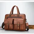 Jeep Buluo 14-Inch Leather Laptop Briefcase - Brown - 1