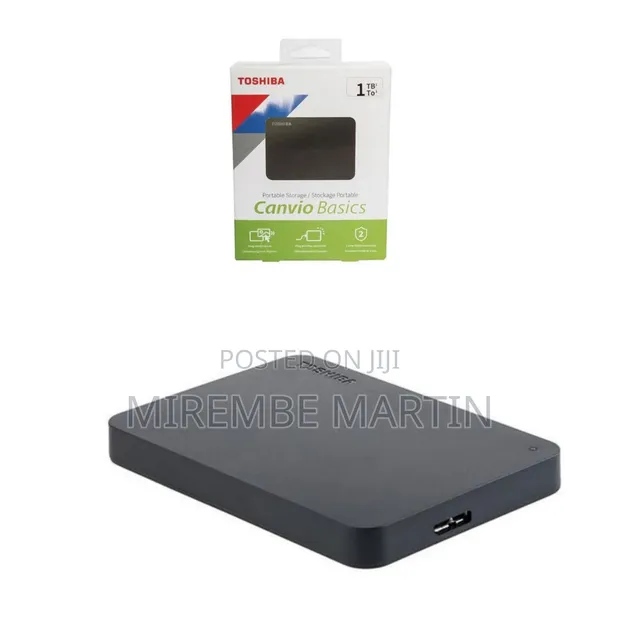 Toshiba Canvio Basics 1TB External USB 3.0 Portable Hard Drive - Black - 1