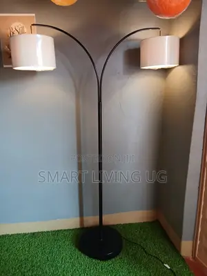 Luxury Black 2-Shade Floor Lamp