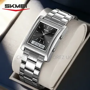 SKMEI 2571 Dual Time Digital Analog Metal Watch
