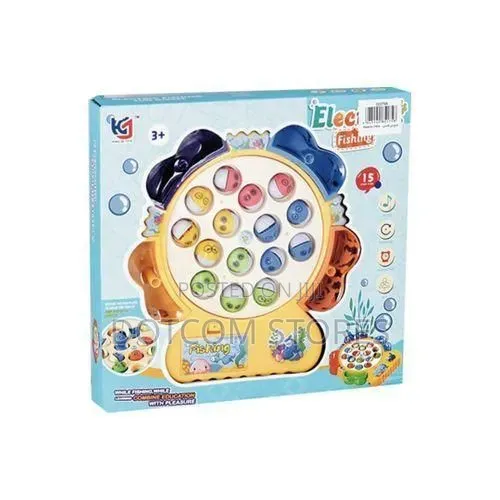 Electric Fishing Game Toy with 24 Fish & 5 Rods - 1