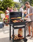 BBQ Charcoal Grill with Wheels - 1