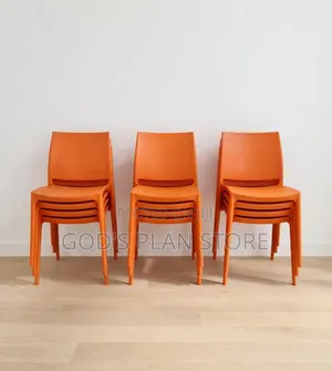 Modern Orange Plastic Chairs (Office/Cafe)