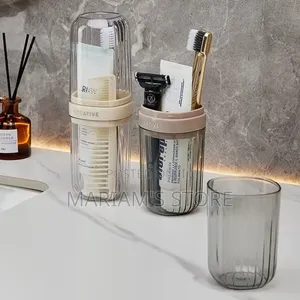 Portable Travel Toothbrush Holder & Mouthwash Cup Set