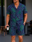 Two Piece Vintage Shorts and Shirt Set - 2