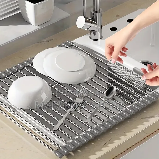 Roll-Up Dish Drying Rack Over Sink - 1