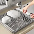 Roll-Up Dish Drying Rack Over Sink - 2