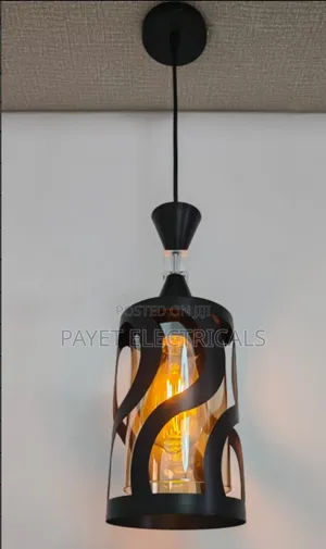 Black Pendant Lampshade with Glass