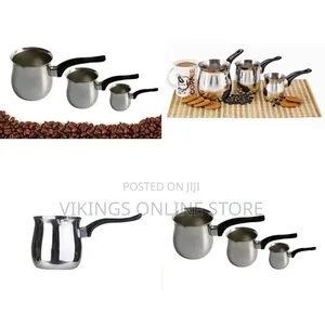 Chef Inox Tea Milk Coffee Warmer Pots Set (3'sml)