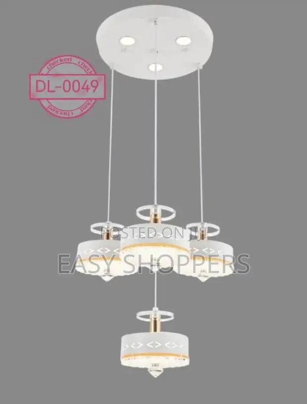 Modern 4-in-1 Chandelier with Cylindrical Shades - 1