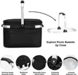 29L Insulated Folding Picnic Basket Cooler Lunch Bag - 4