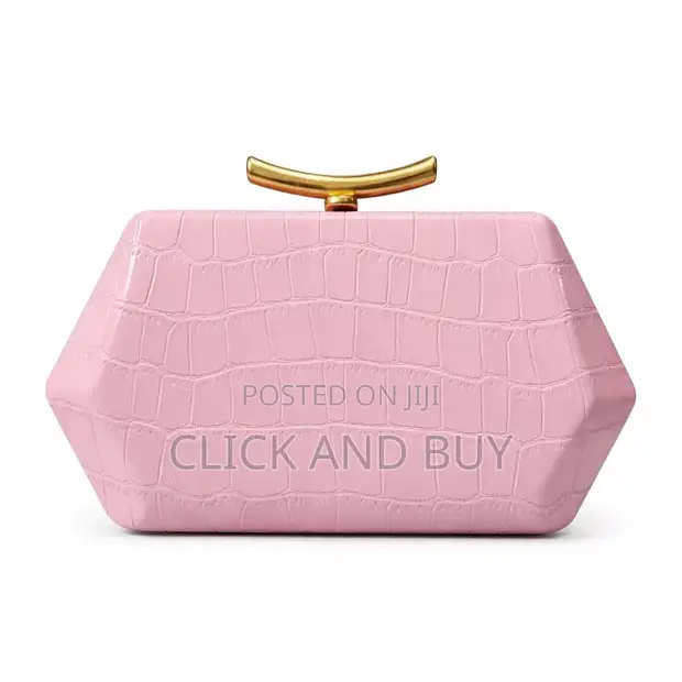 Clutch Evening Bag with Gold Handle Chain Strap - 1