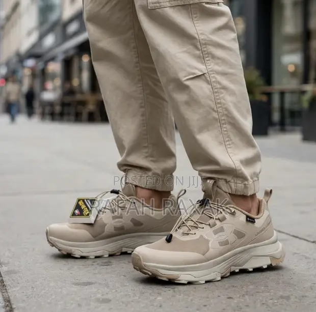 Original Beige Under Armour Charged Trail Hiking Sneakers - 1