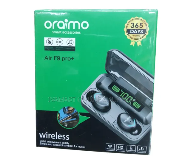 Oraimo Air F9 Pro+ Wireless Earbuds - Hi-Fi Sound - 1