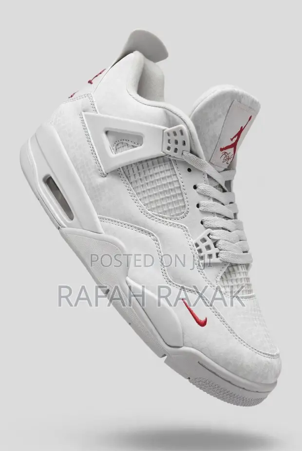 Original Grey Air Jordan 4 Retro Sneakers - 1