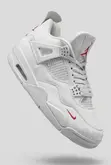 Original Grey Air Jordan 4 Retro Sneakers - 1