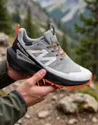 Original Grey/Orange Salomon Elixir Activ GTX Hiking Sneakers - 2
