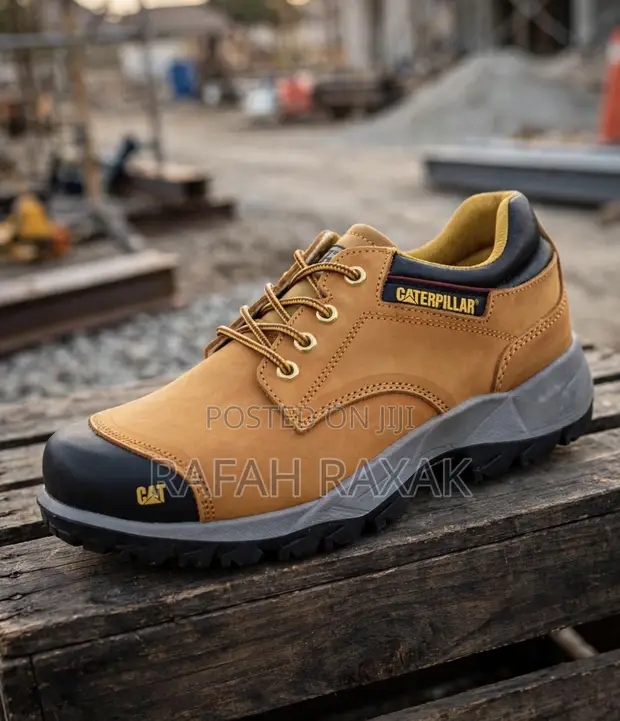 Original Mustard Yellow Caterpillar Casual Low-Cut Safety Shoes - 1