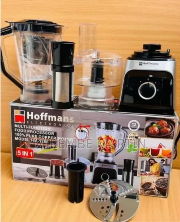 Hoffmans HM-1265 Multi-Function 5-in-1 Food Processor - 1