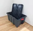 Red Plastic Storage Boxes with Latches - 1