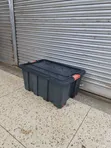 Red Plastic Storage Boxes with Latches - 2