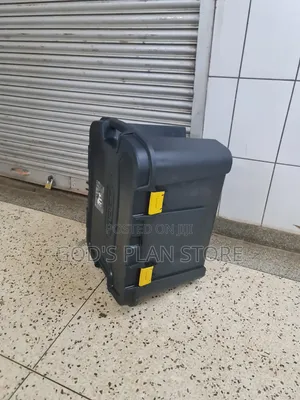 Yellow Latches 150L Plastic Storage Boxes (Black)