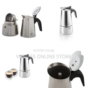 Emilio 4-Cup Moka Pot, Stainless Steel - Silver
