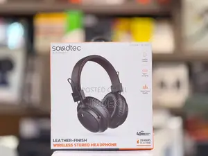 Porodo Soundtec Leather-Finish Wireless Stereo Headphones