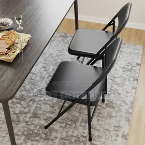 Black Vinyl-Padded Metal Folding Chair (1PC)