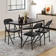 Black Vinyl-Padded Metal Folding Chair (1PC) - 3