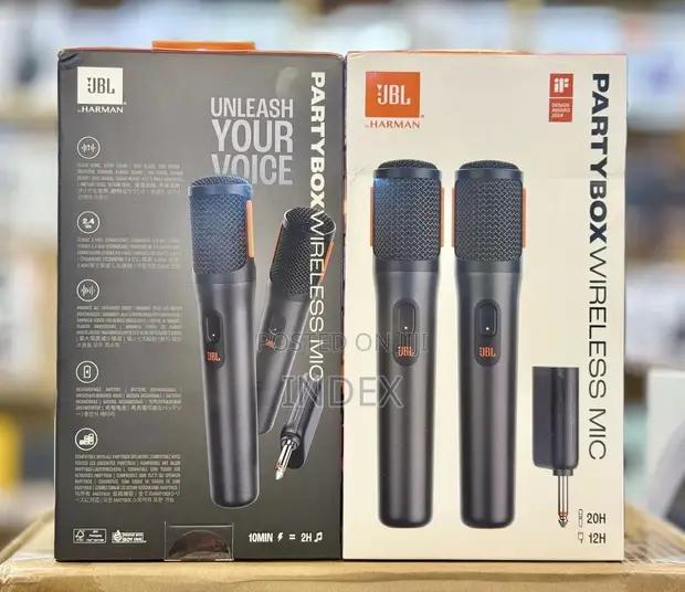 JBL Partybox Wireless Microphone - Dual, Rechargeable - 1