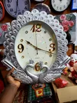 Crystal Swan & Peacock Decorative Wall Clock - 1
