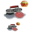 Premium Double Burger Press with Wooden Handle - 1