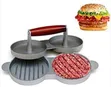 Premium Double Burger Press with Wooden Handle - 2