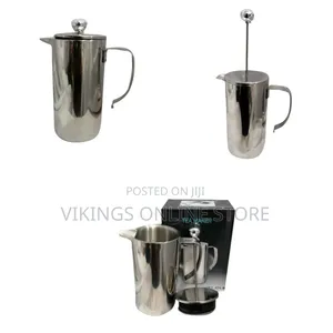 1L Stainless Steel French Press Coffee/Tea Maker - Silver