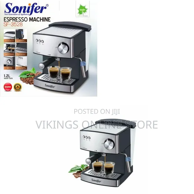 Sonifer 1.6L Electric Coffee Maker, Silver - 1