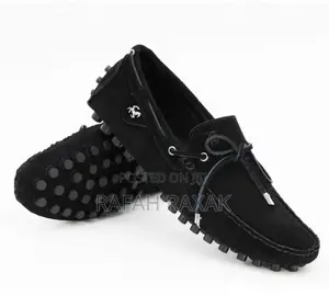Men's Classic Tod's Black Suede Moccasins