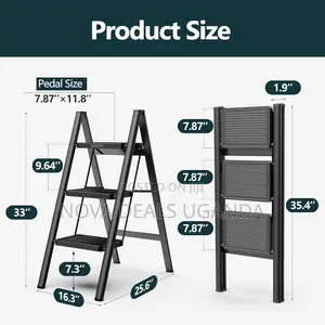 Heavy Duty 3-Step Ladder for Adults & Kids