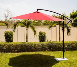 Gardenised Outdoor Garden Umbrella - Red