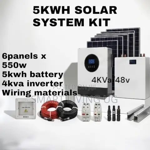 Complete 5kWh Lithium Solar Kit | 4kVA Hybrid Inverter + Panels - 1