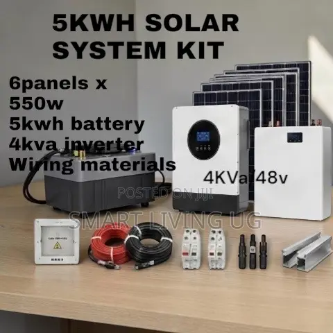 Heavy-Duty 5kWh Lithium Solar System with 4kVA Hybrid Inverter - 1