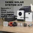 Heavy-Duty 5kWh Lithium Solar System with 4kVA Hybrid Inverter - 1