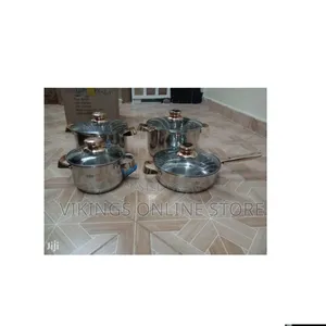 8-Piece Stainless Steel Cookware Set with Frying Pan - Silver