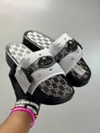 Gucci-Inspired Monogram Platform Slides - 1