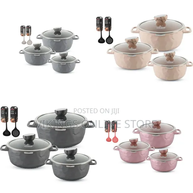 Life Smile 8-Piece Cookware Set with Induction Base - 1