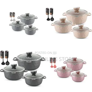 Life Smile 8-Piece Cookware Set with Induction Base